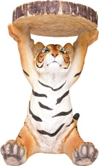 Side Table Animal Tiger Motif Gift Idea Round
