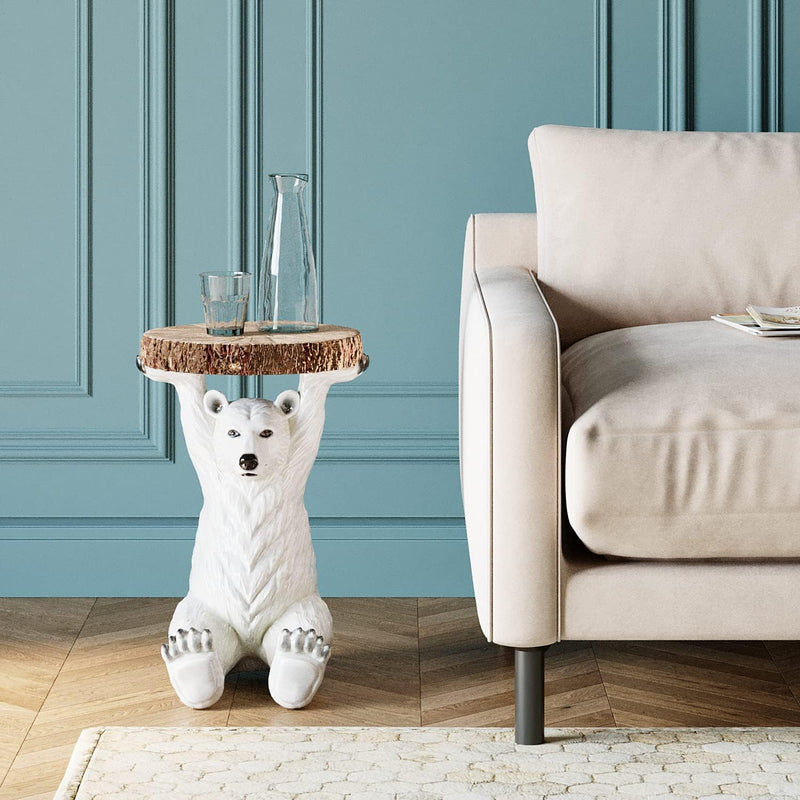 Side Table Animal Tiger Motif Gift Idea Round