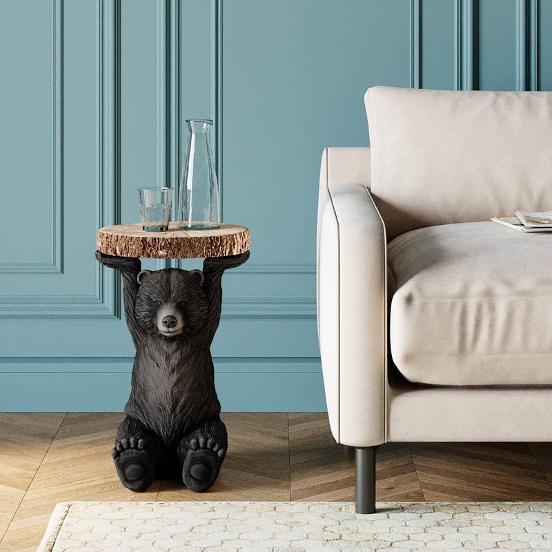 Side Table Animal Tiger Motif Gift Idea Round