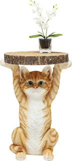 Side Table Animal Tiger Motif Gift Idea Round
