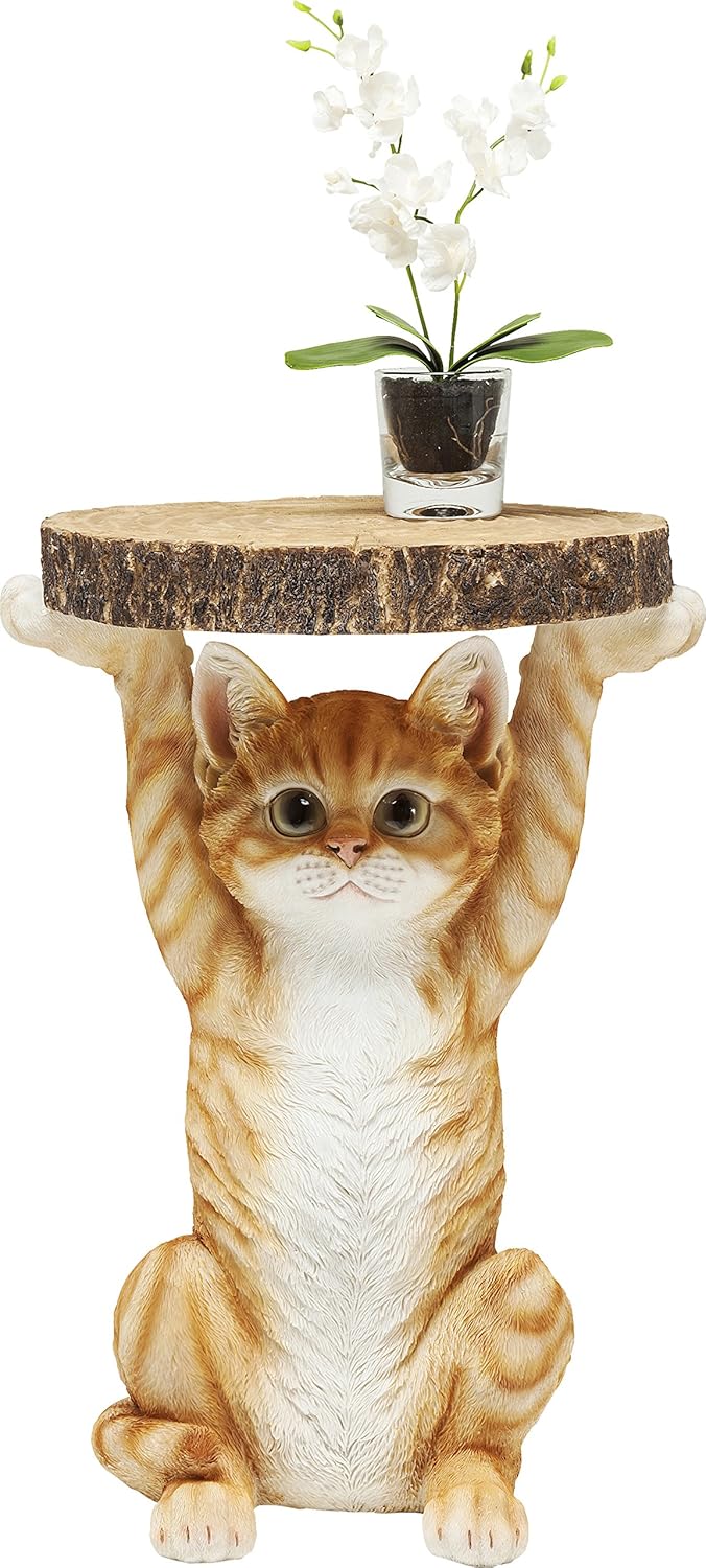 Side Table Animal Tiger Motif Gift Idea Round