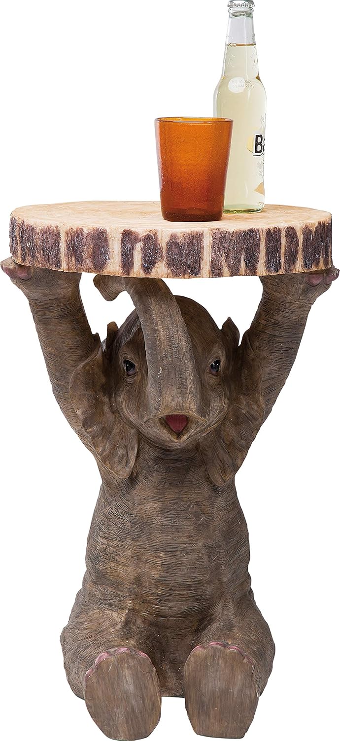 Side Table Animal Tiger Motif Gift Idea Round