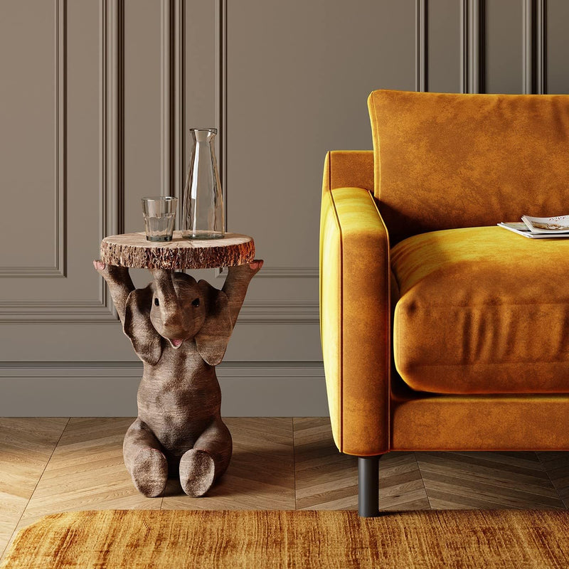 Side Table Animal Elefant 51x35x32CM Accent Sofa