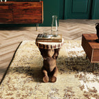Side Table Animal Tiger Motif Gift Idea Round