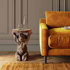 Side Table Animal Tiger Motif Gift Idea Round