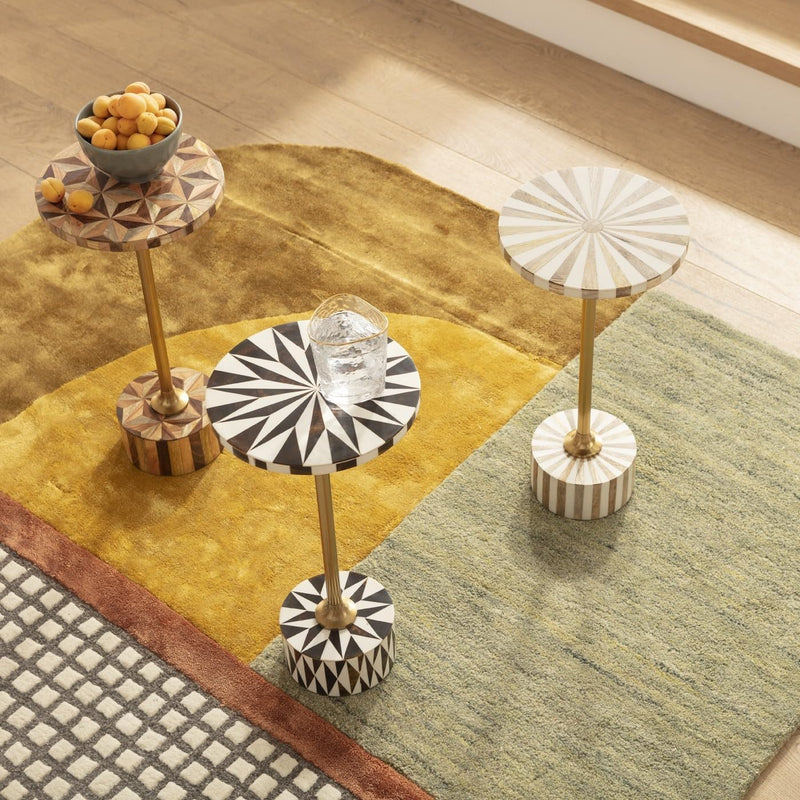 Side Table Domero Geo 25CM Diameter Round Wood