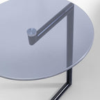 Side Table Easy Living Clear Steel Chromed Safety