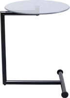 Side Table Easy Living Clear Steel Chromed Safety