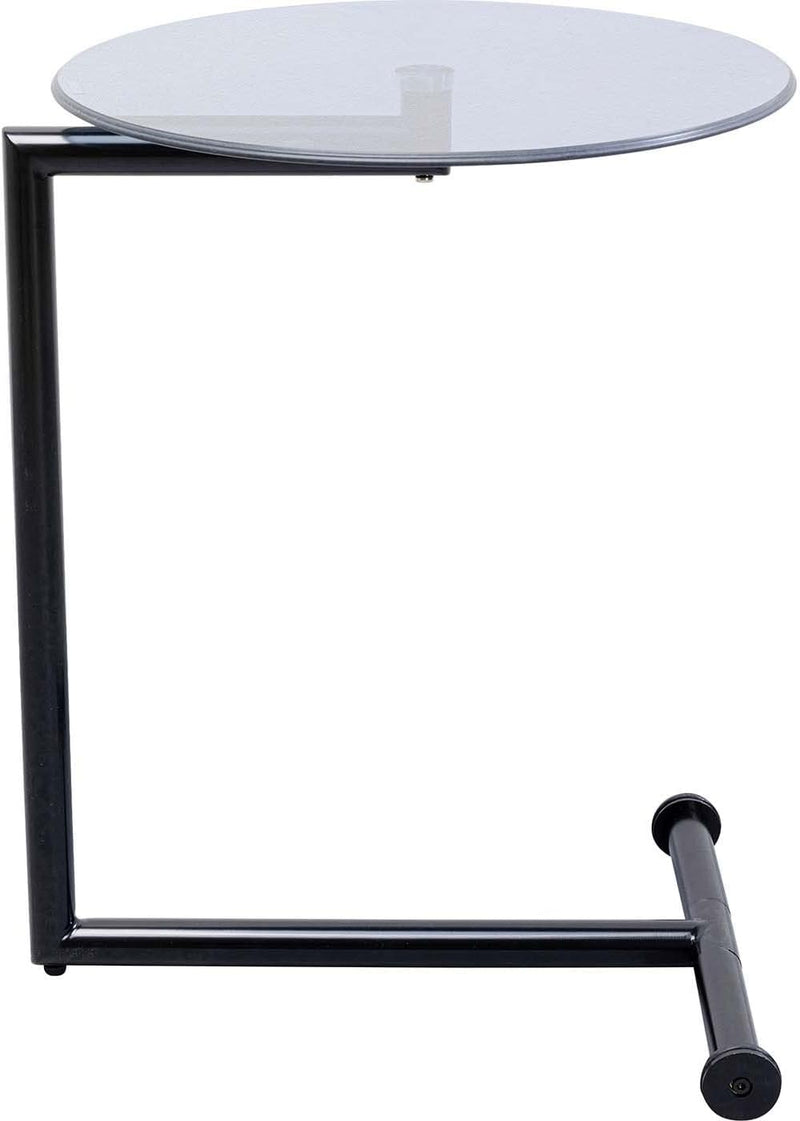 Side Table Easy Living Clear Steel Chromed Safety