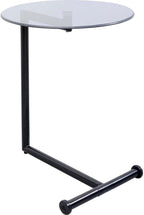 Side Table Easy Living Clear Steel Chromed Safety