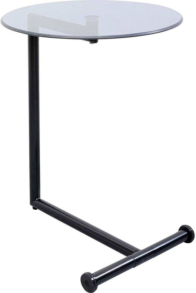 Side Table Easy Living Clear Steel Chromed Safety