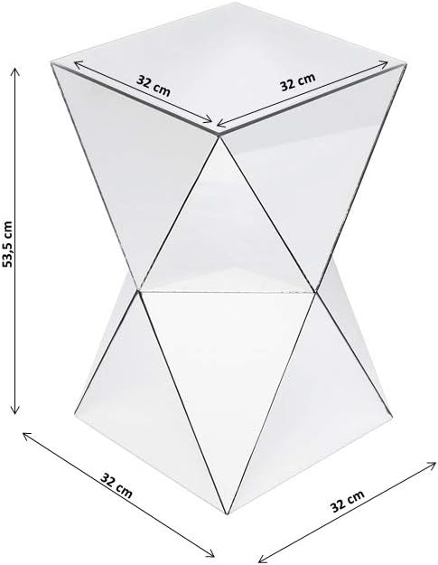 Side Table Luxury Triangle 54x32x32CM Accent Sofa