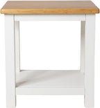 Side Table Painted Sofa with Oak Top Wooden