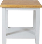Side Table Painted Sofa with Oak Top Wooden