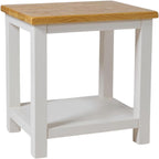 Side Table Painted Sofa with Oak Top Wooden