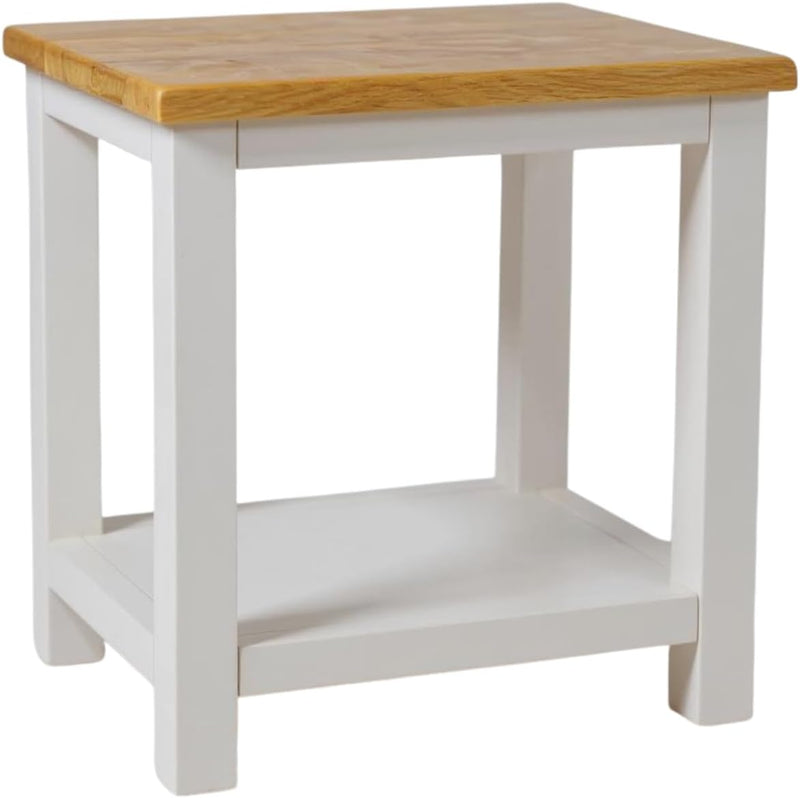 100% Oak Top Side Table Ready Assembled Painted