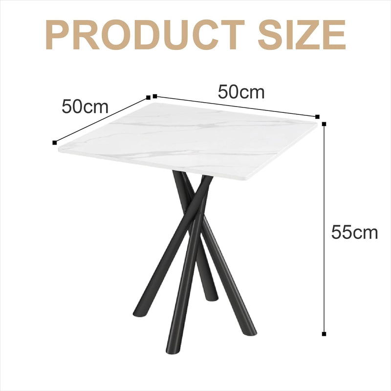Side Table Small Stone Marble Coffee Living Room