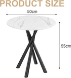 Side Table Small Stone Marble Coffee Living Room