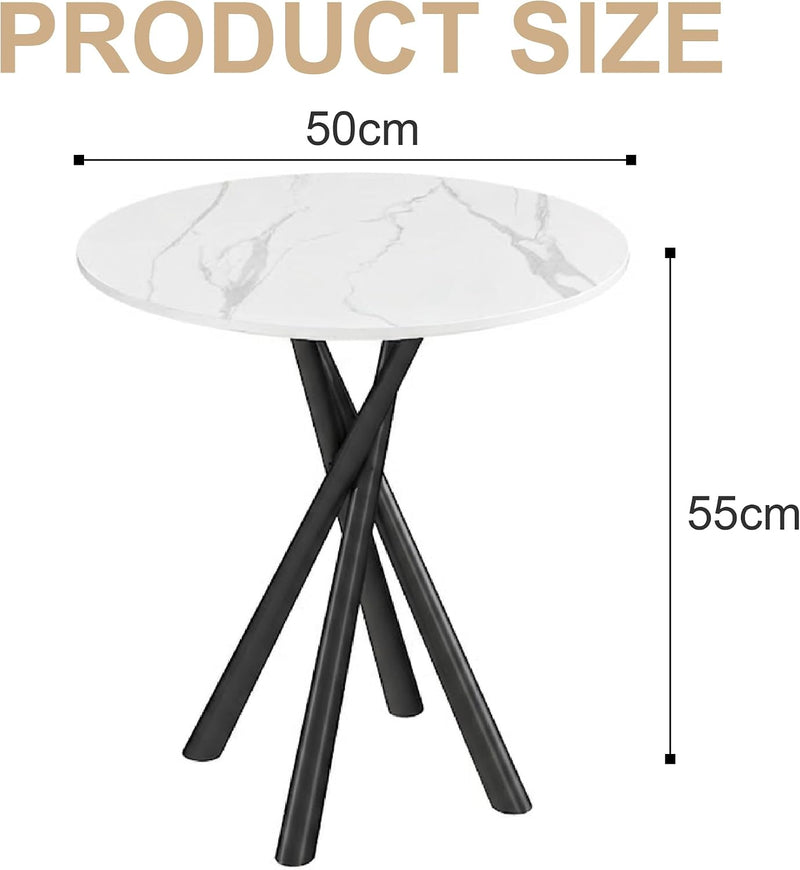 Side Table Small Stone Marble Coffee Living Room