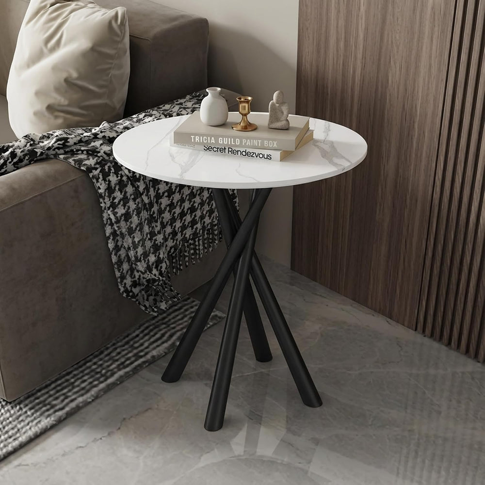Side Table Small Stone Marble Coffee Living Room