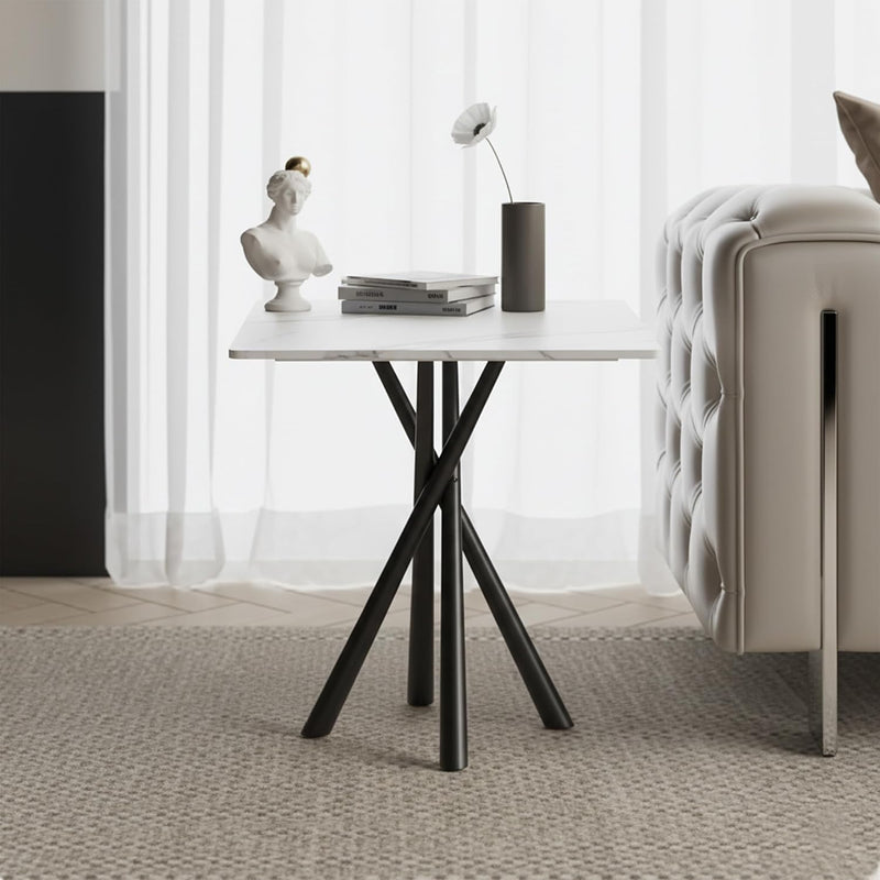 Side Table Small Stone Marble Coffee Living Room