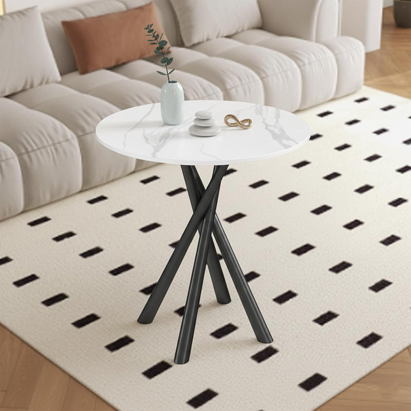 Side Table Small Stone Marble Coffee Living Room