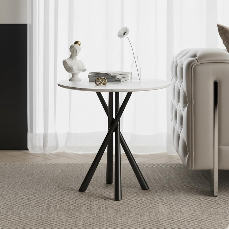 Side Table Small Stone Marble Coffee Living Room