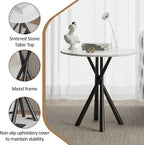 Side Table Small Stone Marble Coffee Living Room