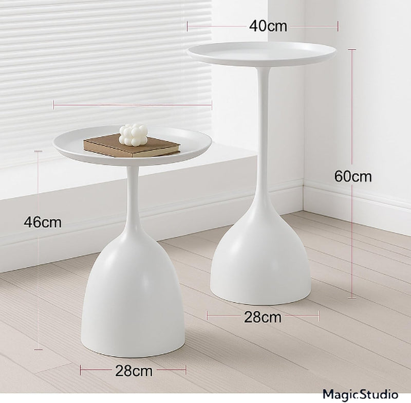 Side Tables Modern Round Accent Small Bedside (Set of 2)