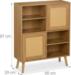 Sideboard 2 Rattan Doors 4 Shelves 2 Compartments
