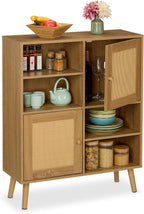 Sideboard 2 Rattan Doors 4 Shelves 2 Compartments