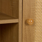 Sideboard 2 Rattan Doors 4 Shelves 2 Compartments