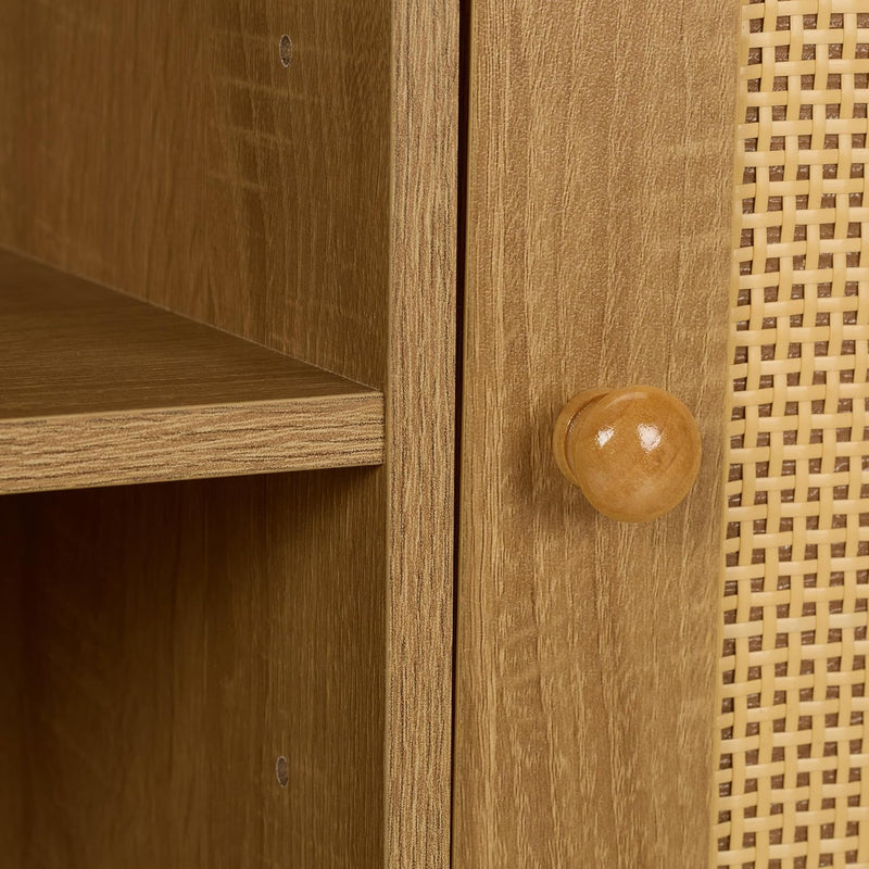 Sideboard 2 Rattan Doors 4 Shelves 2 Compartments