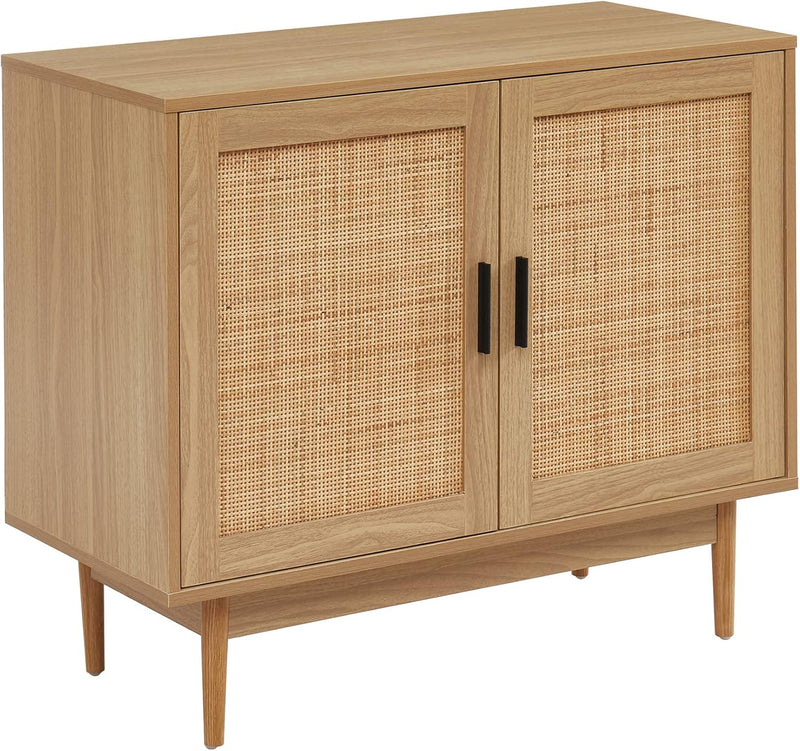Sideboard Amana Oak Effect and Rattan Cane 90CM