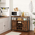 Sideboard Buffet Table with 2 Transparent Glass Doors