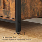 Sideboard Buffet Table with 2 Transparent Glass Doors