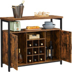 Sideboard Buffet Table with 2 Transparent Glass Doors