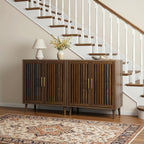 Sideboard Cabinet Farmhouse Buffet with Slatted Doors Adjustable
