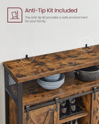 Sideboard with 2 Sliding Barn Doors