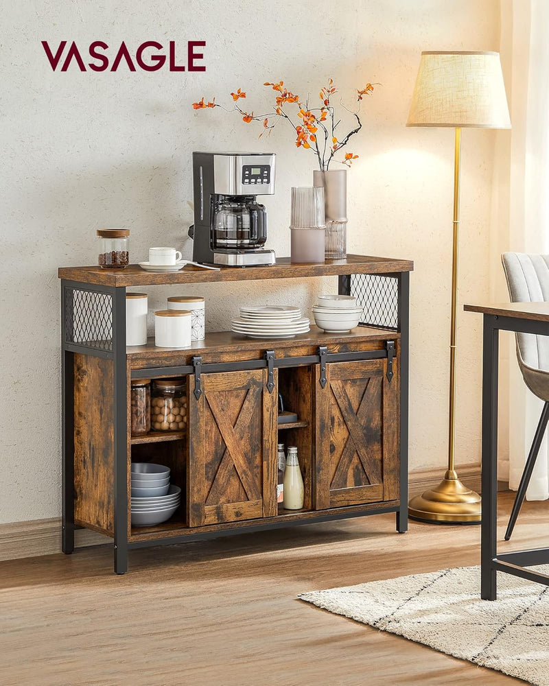 Sideboard with 2 Sliding Barn Doors