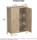 Sideboard Storage Cabinet with 3 Adjustable Shelves