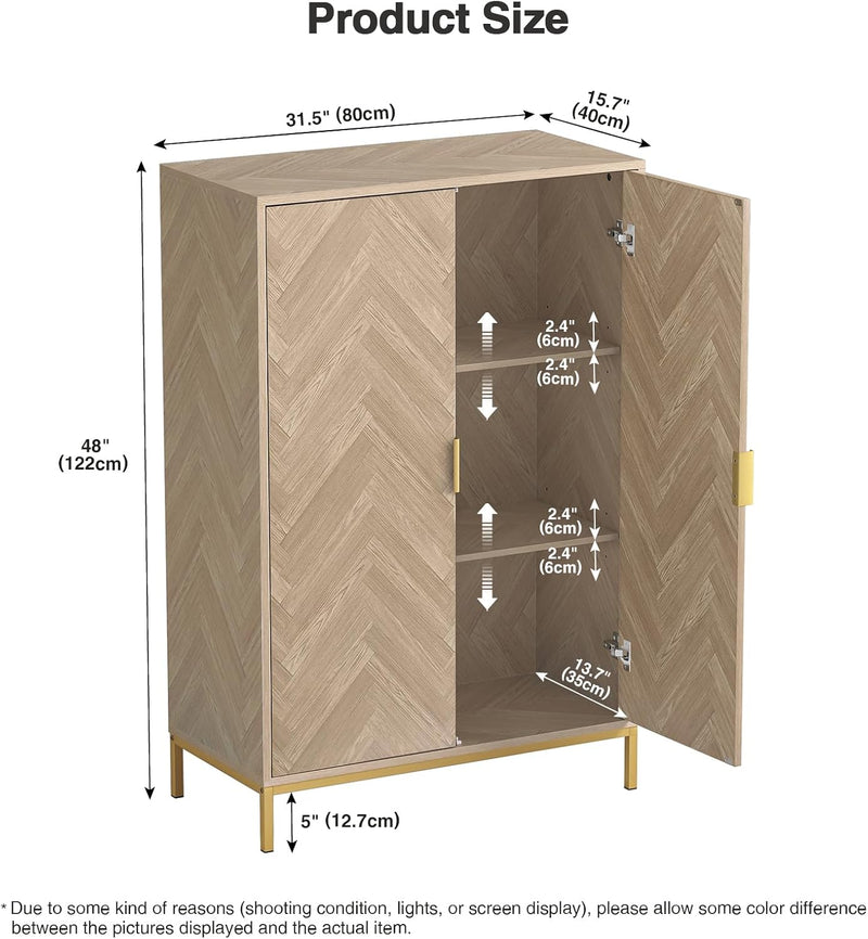 Sideboard Storage Cabinet with 3 Adjustable Shelves