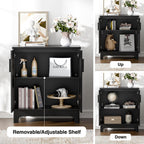 Sideboard Wooden Buffet Storage Cabinet for Living Room