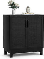 Sideboard for Living Room Rattan Buffet Storage Cabinets