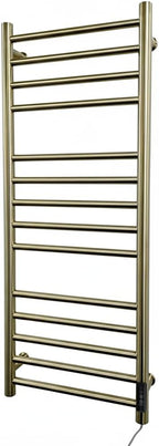 Siena Brushed Brass Electric Heated Towel Rail 400MM