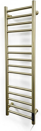 Siena Brushed Brass Electric Heated Towel Rail 400MM