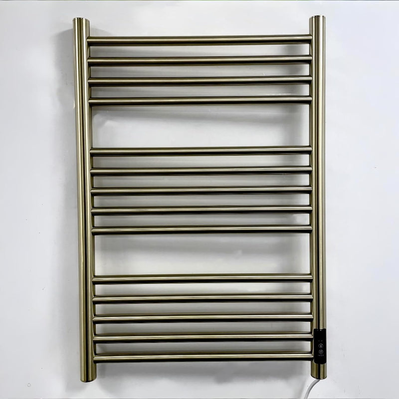 Siena Brushed Brass Electric Heated Towel Rail 400MM