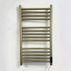 Siena Brushed Brass Electric Heated Towel Rail 400MM