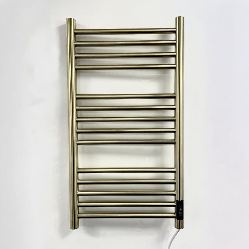 Siena Brushed Brass Electric Heated Towel Rail 400MM