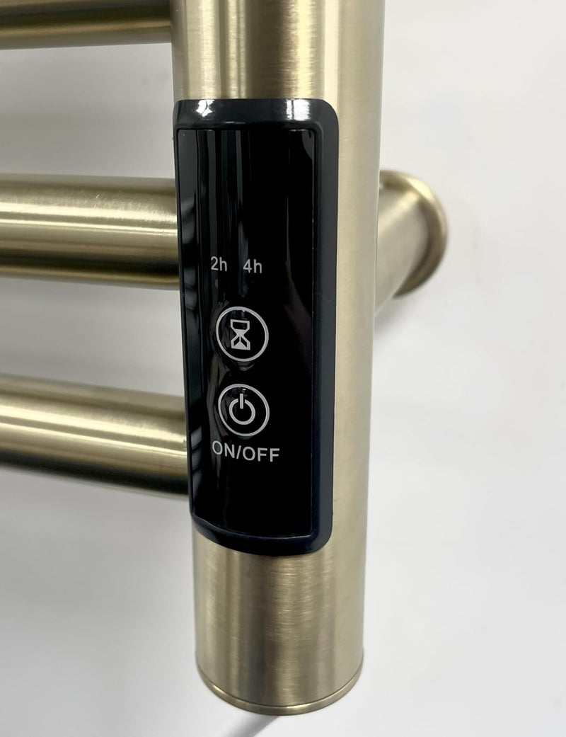 Siena Brushed Brass Electric Heated Towel Rail 400MM